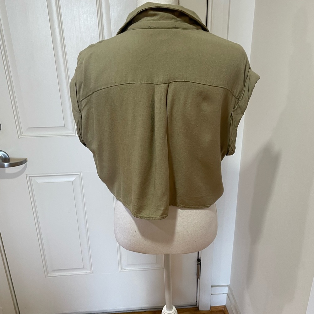 Lulu’s On A Journey Button Up Crop Top - image 3